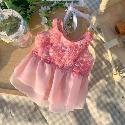 Pink Bloom Girl Pup Dress