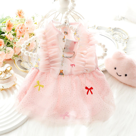 Enchanted Pup Embroidered Dress