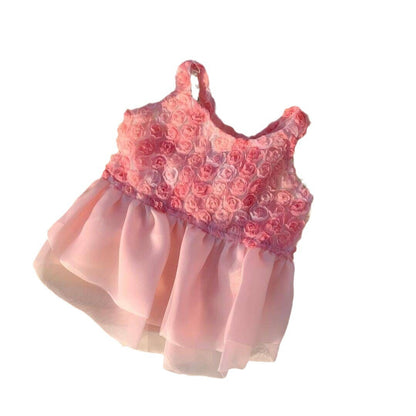 Pink Bloom Girl Pup Dress