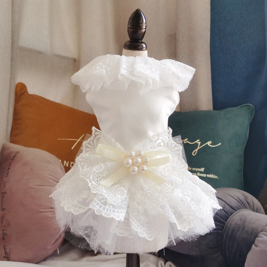Pet Supplies Dog Wedding White Dress Skirt Girl Pup Boutique